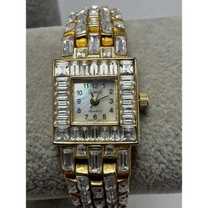 Xanadu Pave Crystal New Battery Ladies MOP Watch 19MM 7.25" L40